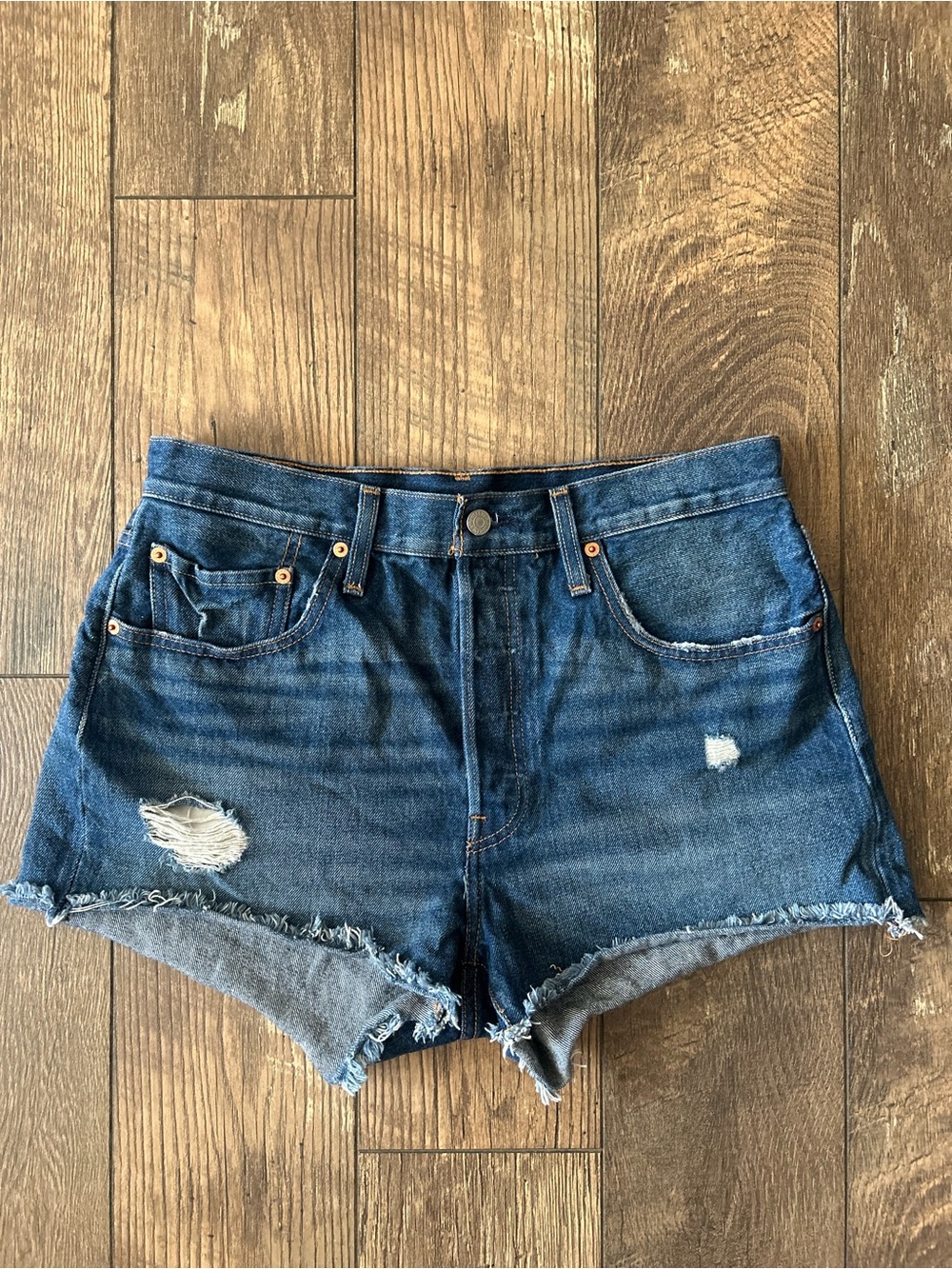Levi's Dark Wash 501 Shorts